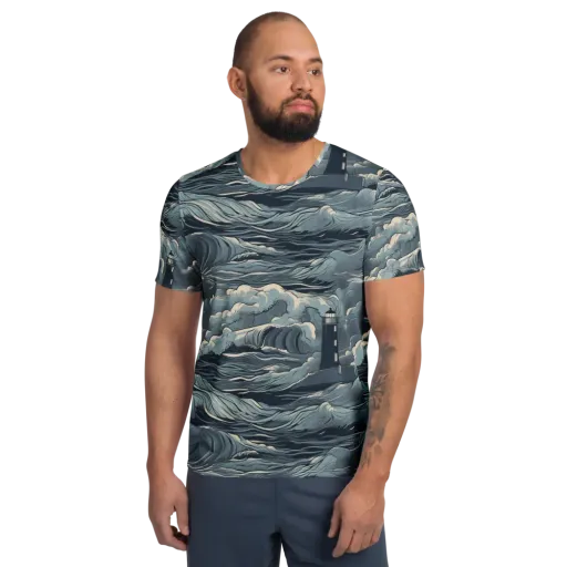 Stormwatch Beacon on a Men's Athletic T-Shirt