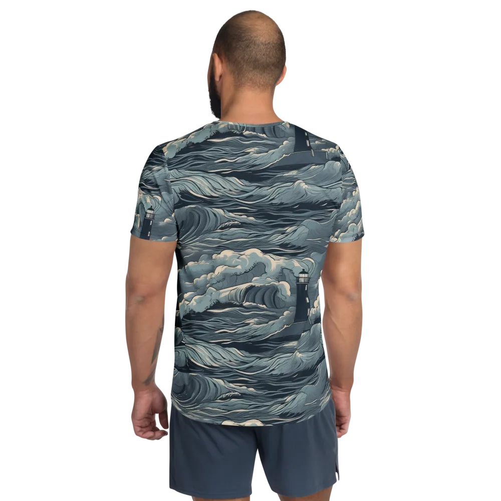 Stormwatch Beacon on Men's Athletic T-Shirt — Back