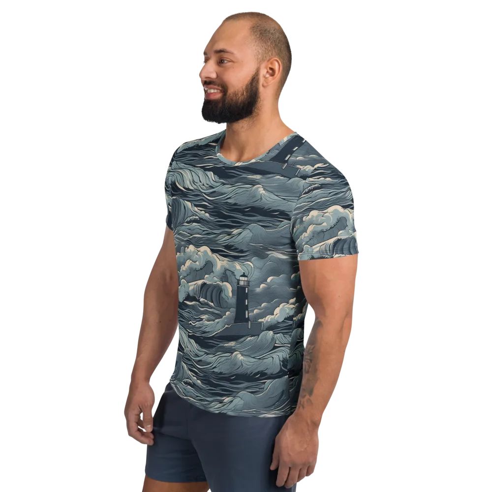 Stormwatch Beacon on Men's Athletic T-Shirt — Left