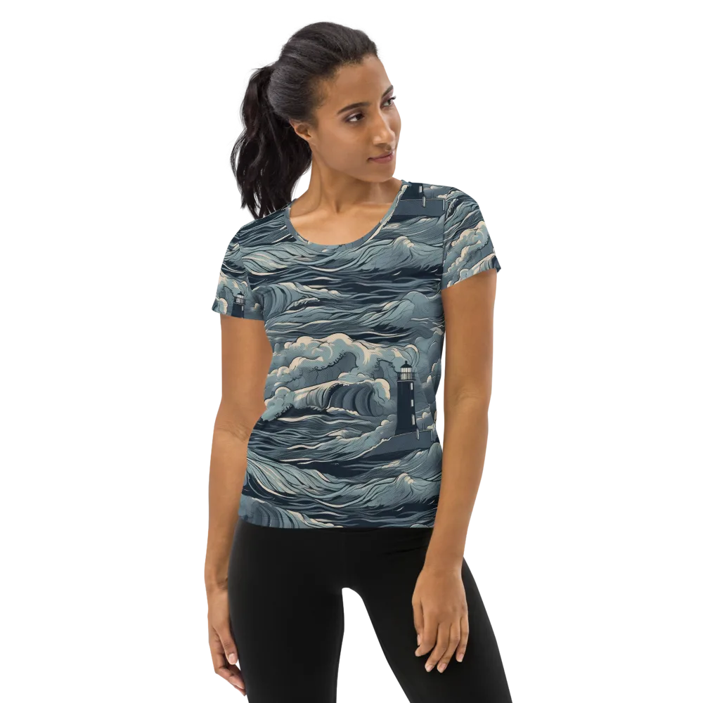 Stormwatch Beacon on Women's Athletic T-Shirt — Front