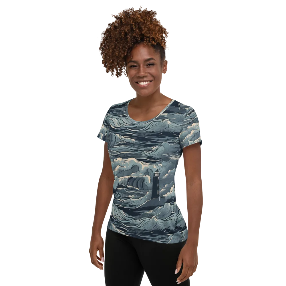 Stormwatch Beacon on Women's Athletic T-Shirt — Left