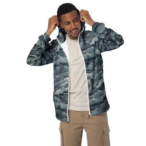 Stormwatch Beacon on a Men's Windbreaker