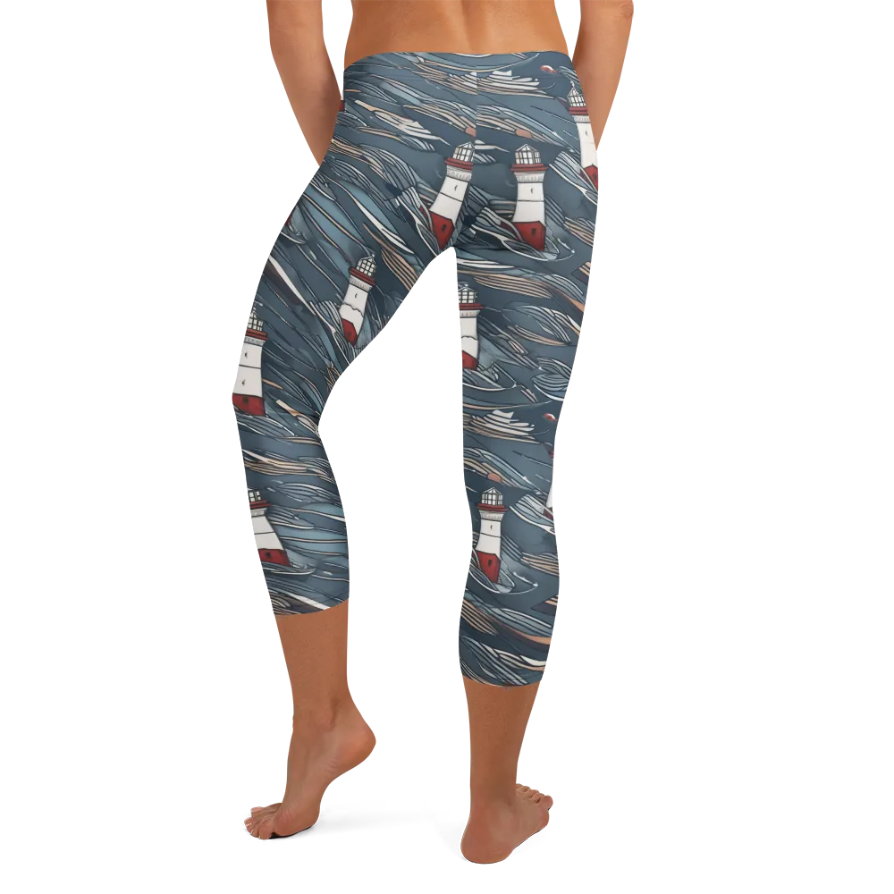 Beacon Current on Capri Leggings — Back