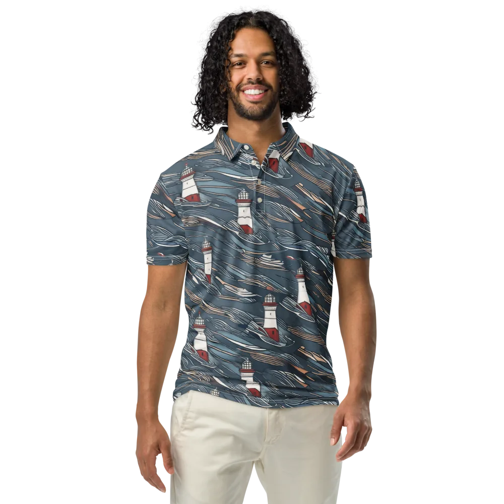 Beacon Current on Men's Slim Fit Polo Shirt — Front