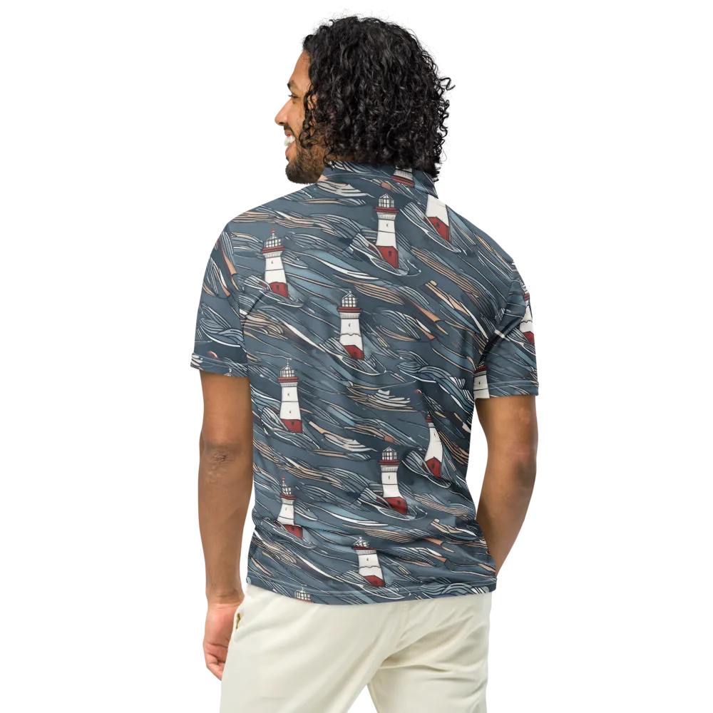 Beacon Current on Men's Slim Fit Polo Shirt — Back