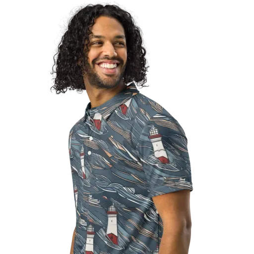 Beacon Current on a Men's Slim Fit Polo Shirt