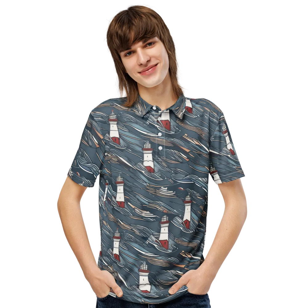 Beacon Current on Men's Slim Fit Polo Shirt — Front