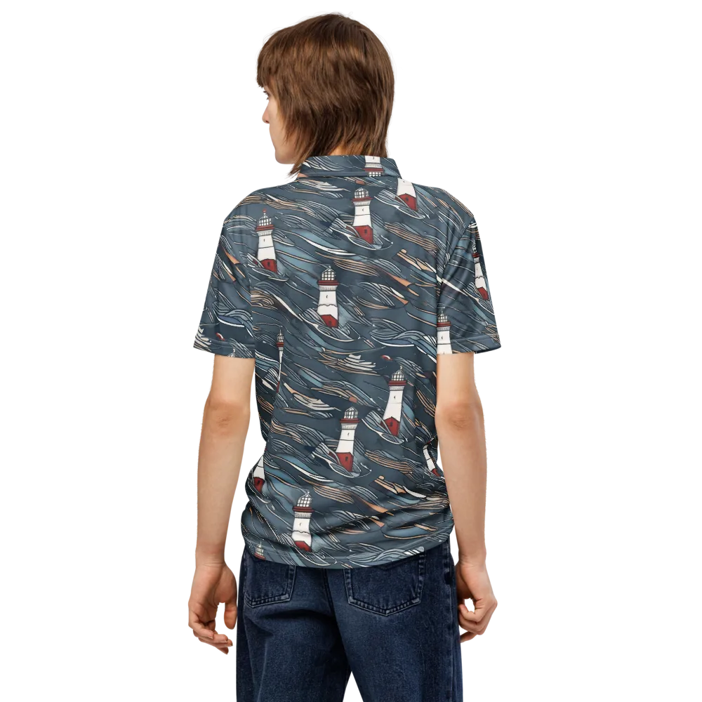 Beacon Current on Men's Slim Fit Polo Shirt — Back