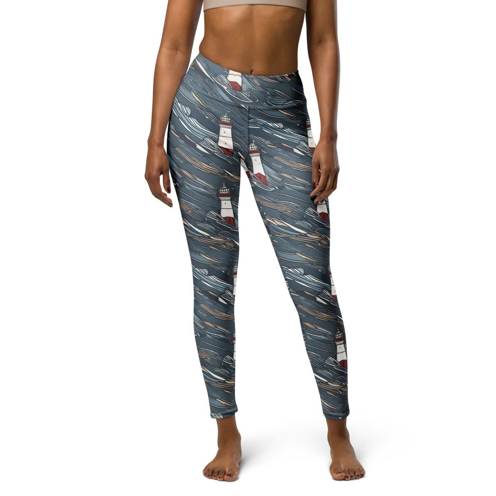 Beacon Current on Yoga Leggings — Front