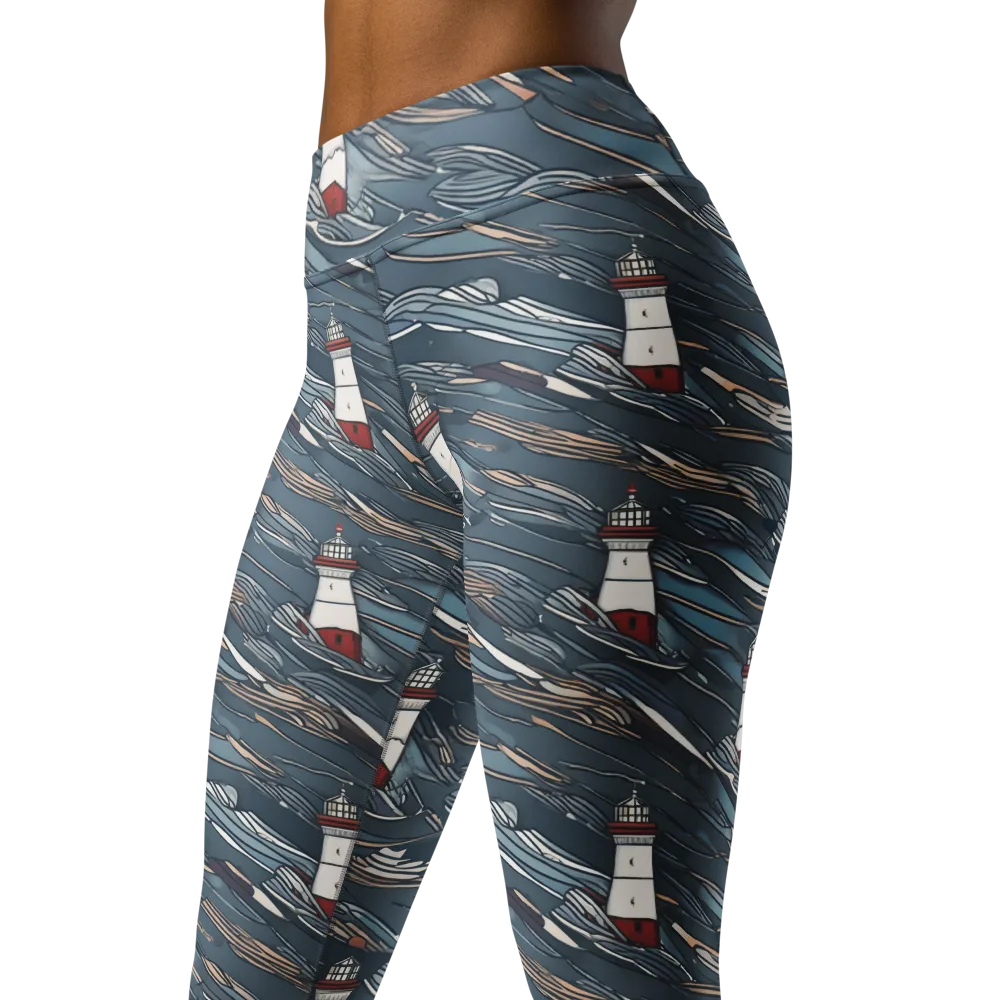 Beacon Current on Yoga Leggings — Left Front