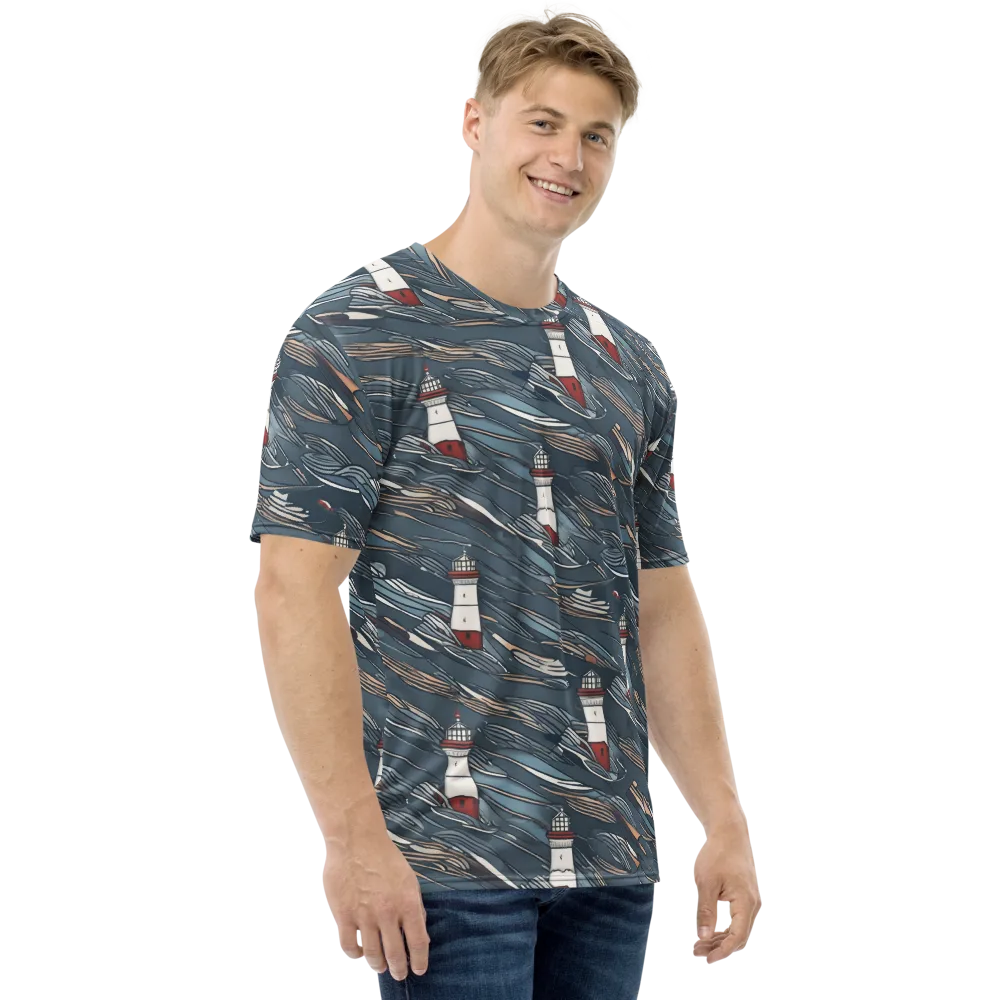 Beacon Current on Men's Crew Neck T-Shirt — Right