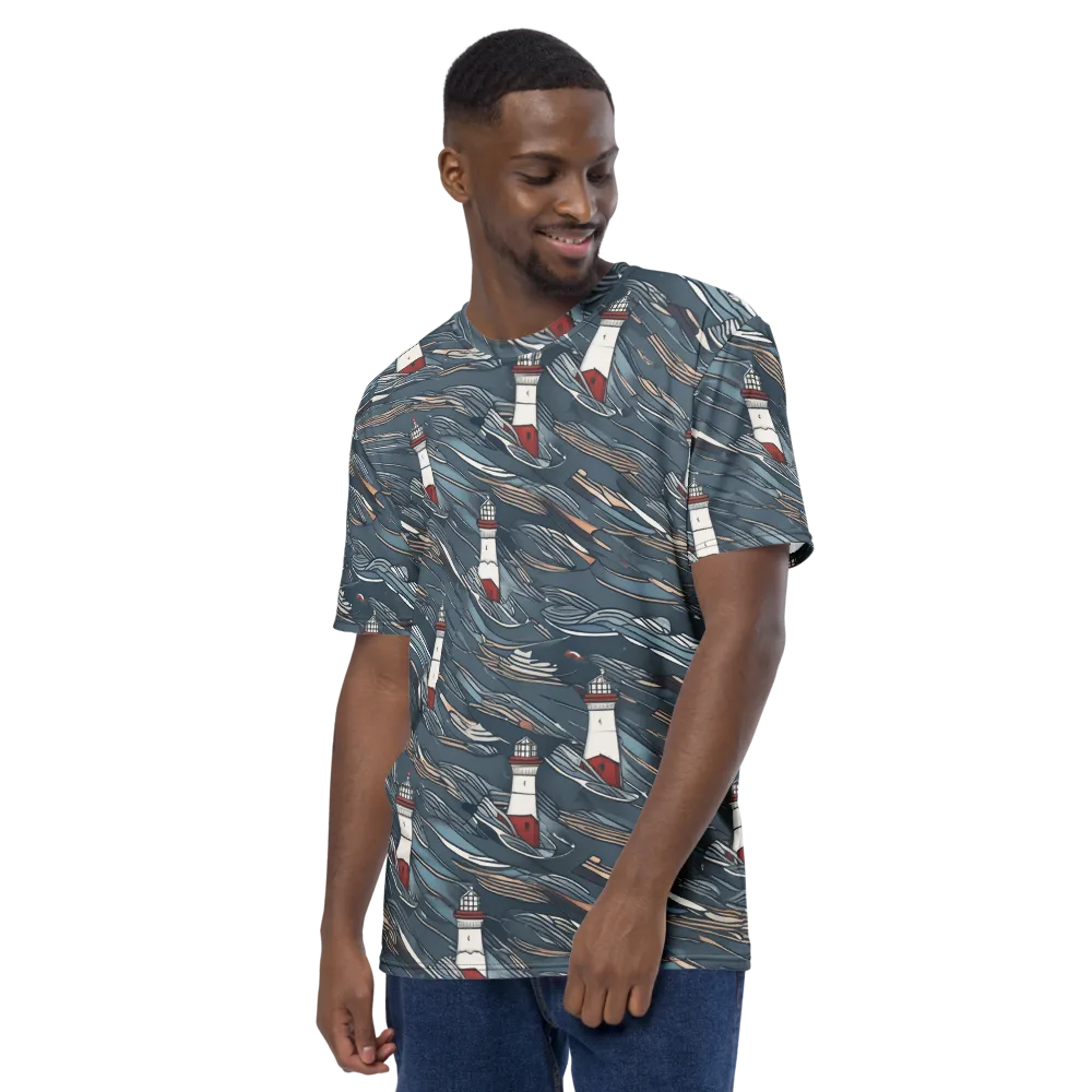 Beacon Current on Men's Crew Neck T-Shirt — Left
