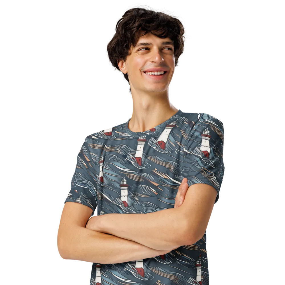 Beacon Current on Men's Crew Neck T-Shirt — Left Front