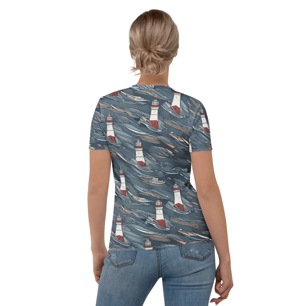 Beacon Current on Women's Crew Neck T-Shirt — Back
