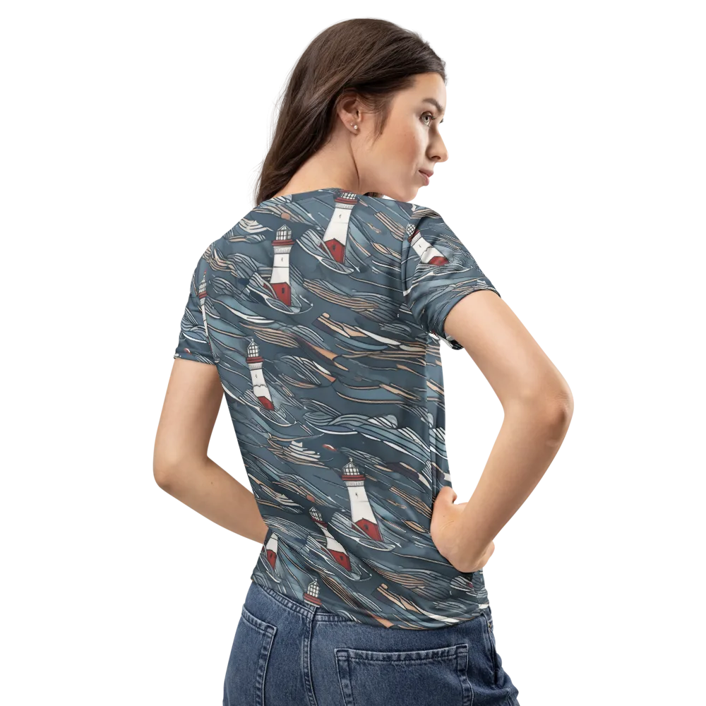 Beacon Current on Women's Crew Neck T-Shirt — Back