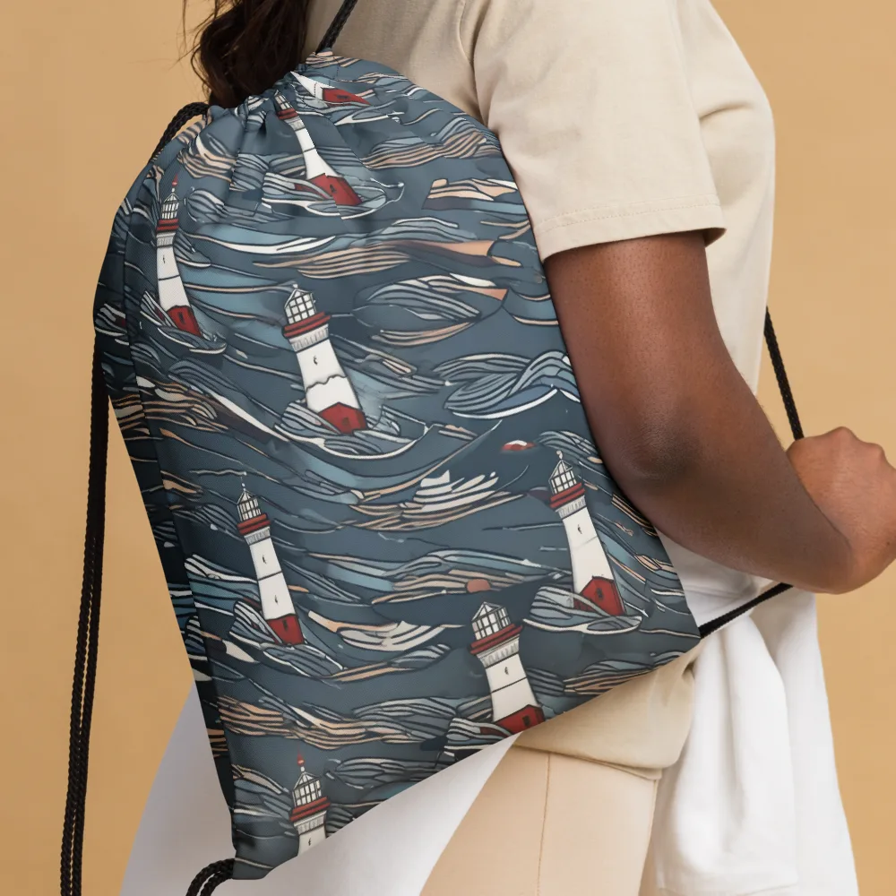 Beacon Current on Drawstring Bag — Front