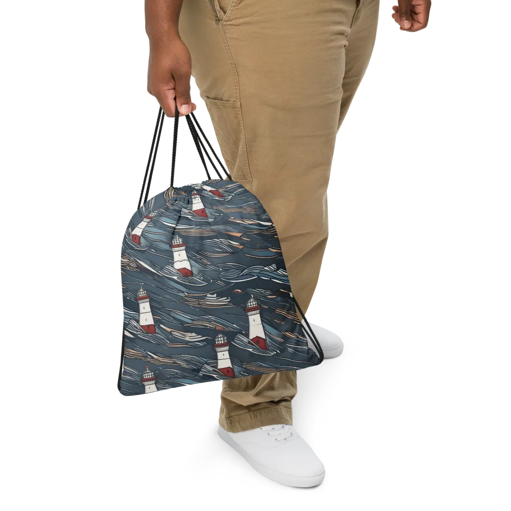 Beacon Current on Drawstring Bag — Front
