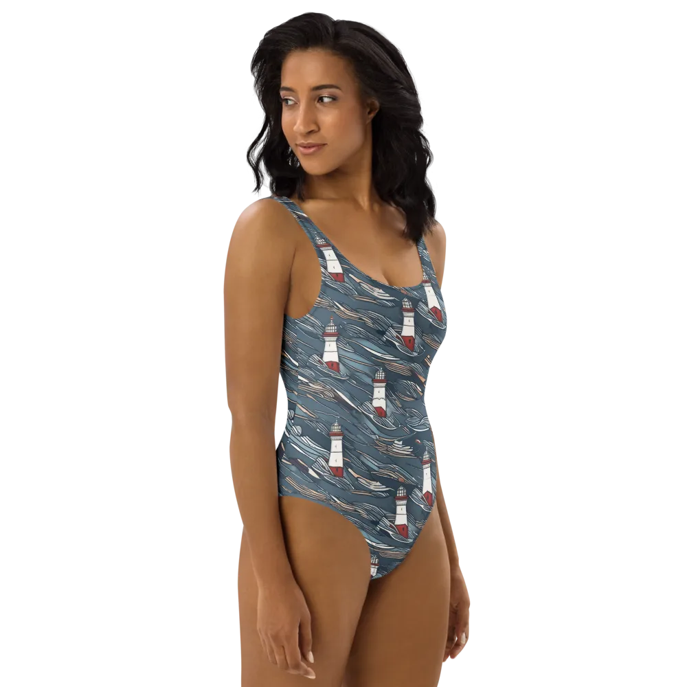 Beacon Current on One-Piece Swimsuit — Right