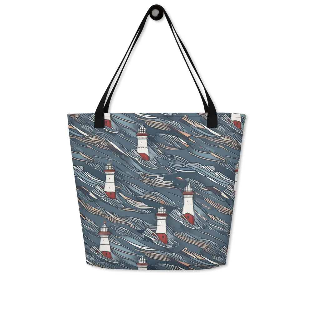 Beacon Current on Large Tote Bag W/ Pocket — Front