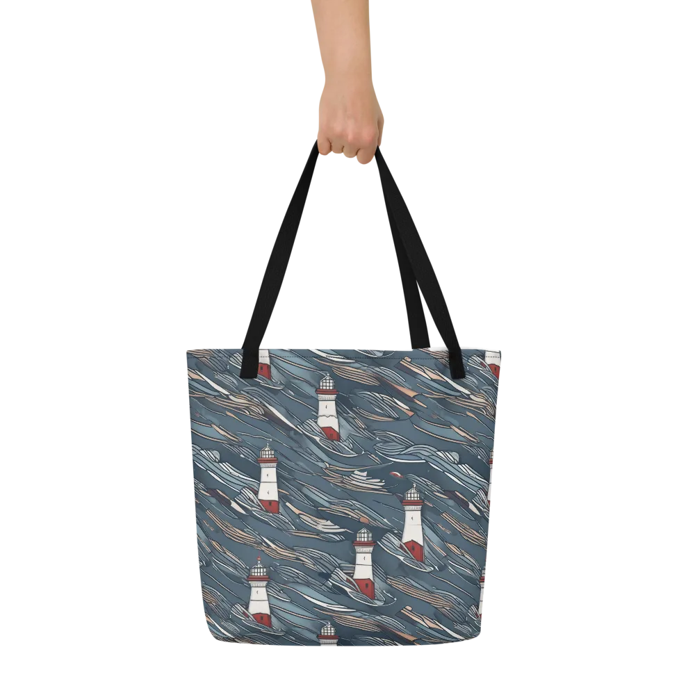 Beacon Current on Large Tote Bag W/ Pocket — Front