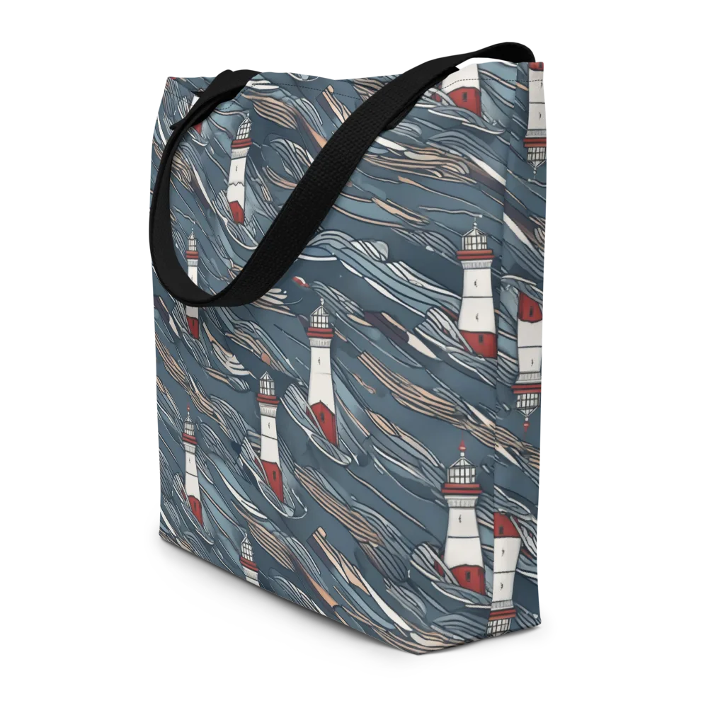 Beacon Current on Large Tote Bag W/ Pocket — Front