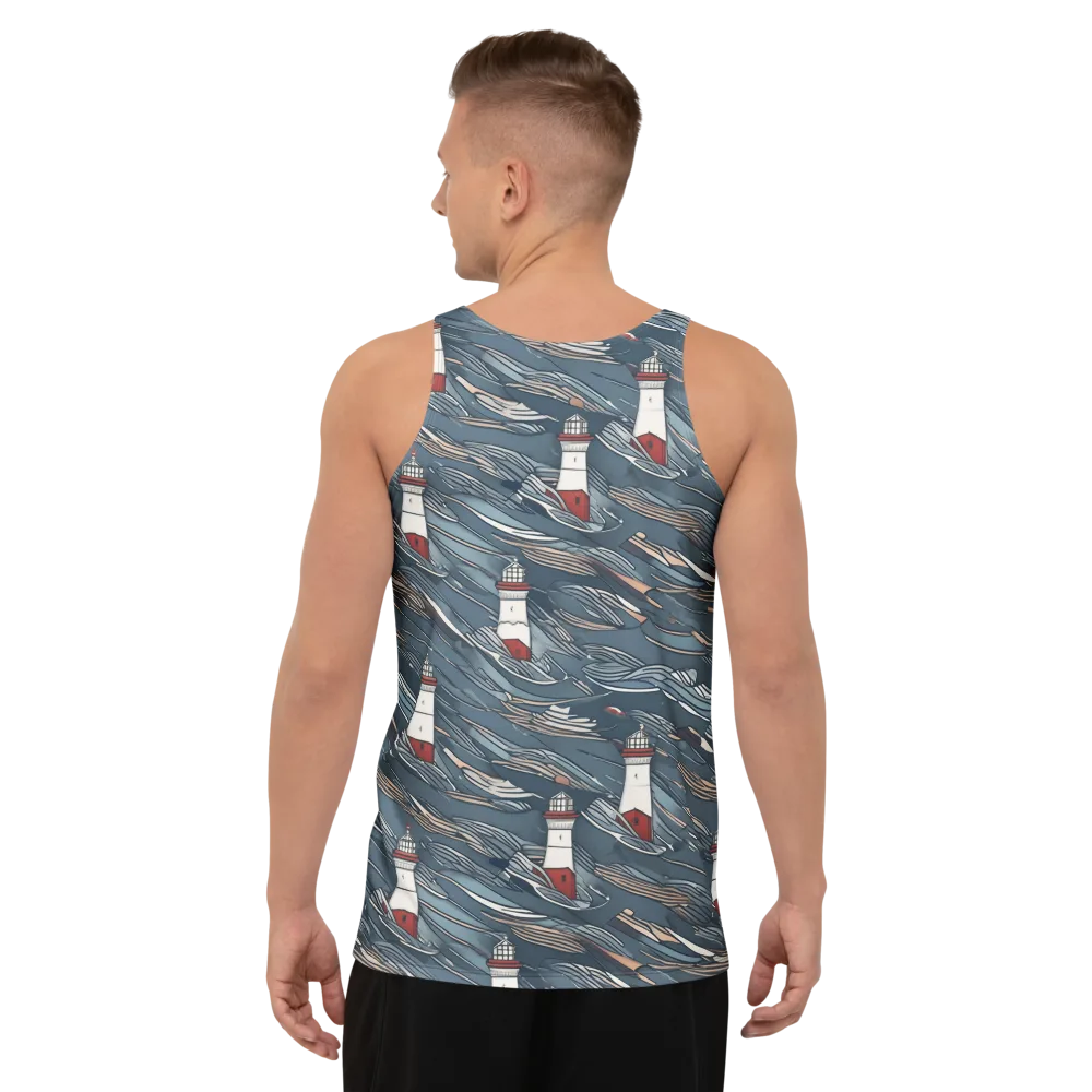 Beacon Current on Men's Tank Top — Back