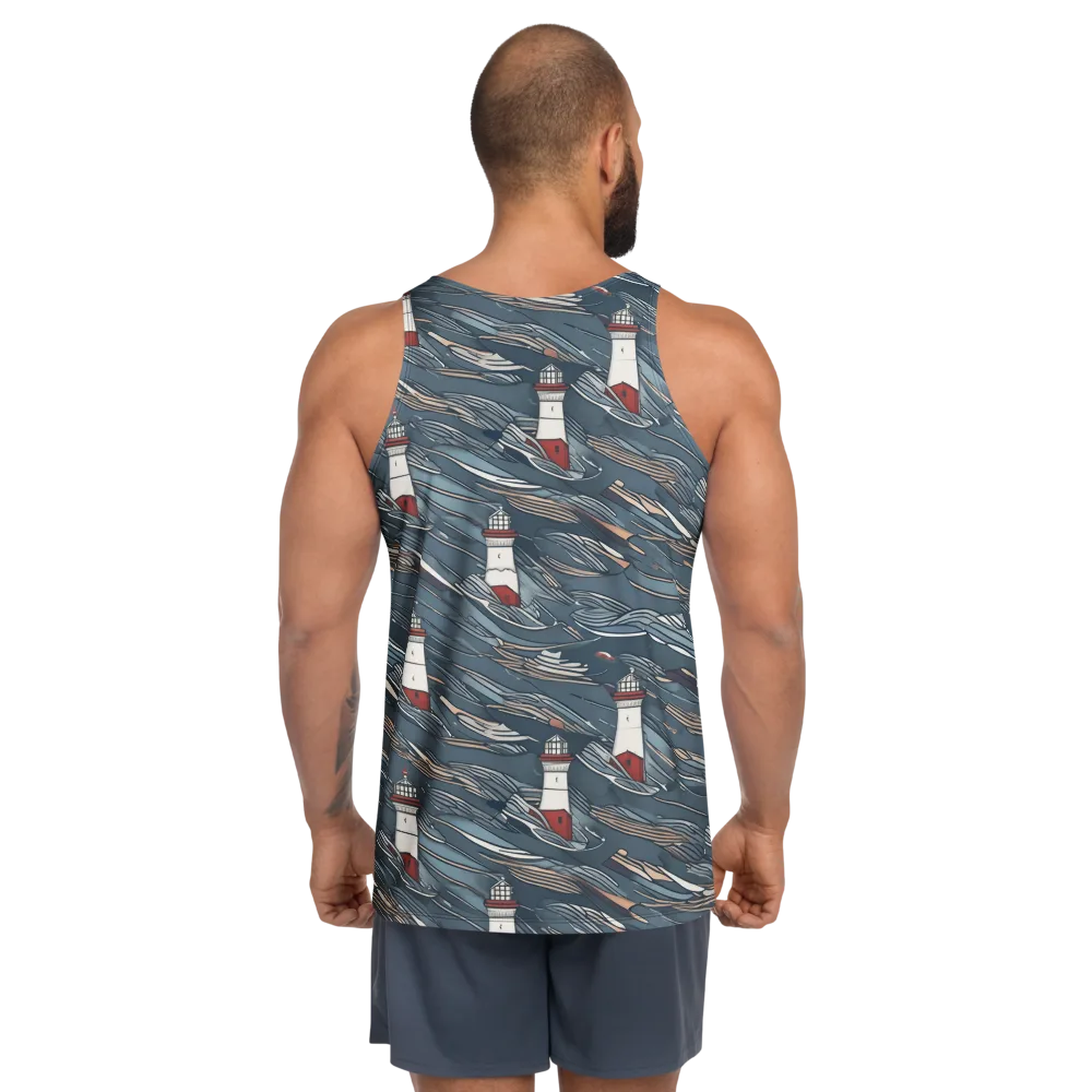 Beacon Current on Men's Tank Top — Back
