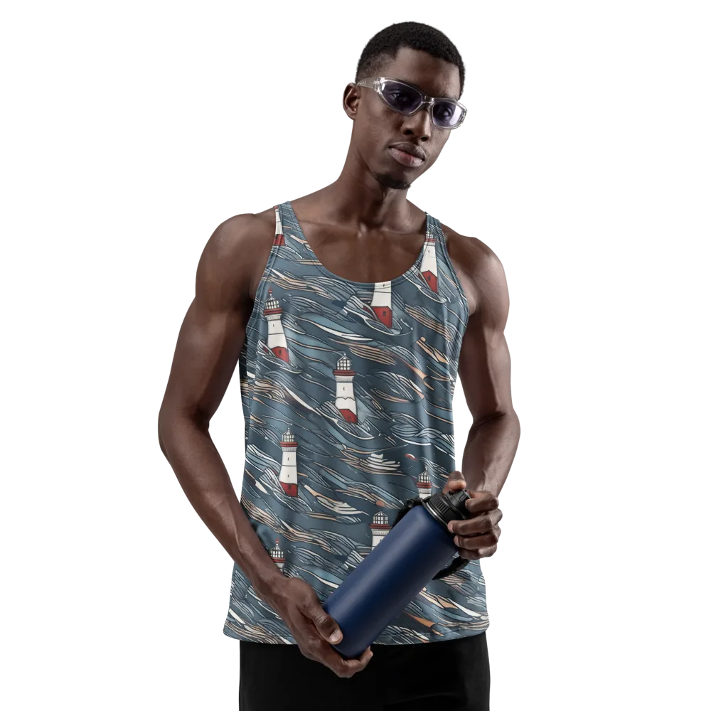 Beacon Current on Men's Tank Top — Front