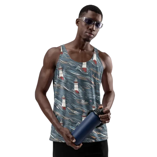 Beacon Current on a Men's Tank Top