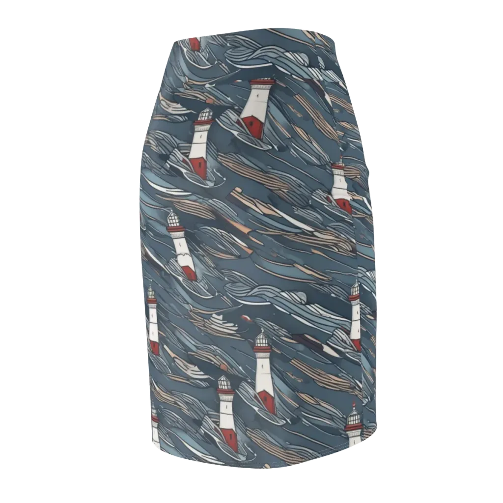 Beacon Current on Pencil Skirt — Back Side