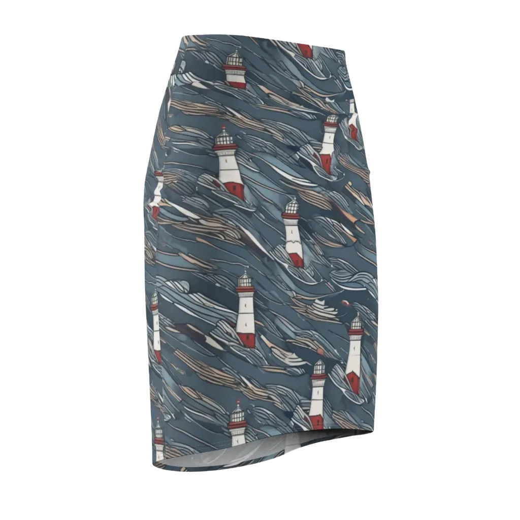 Beacon Current on Pencil Skirt — Front Side