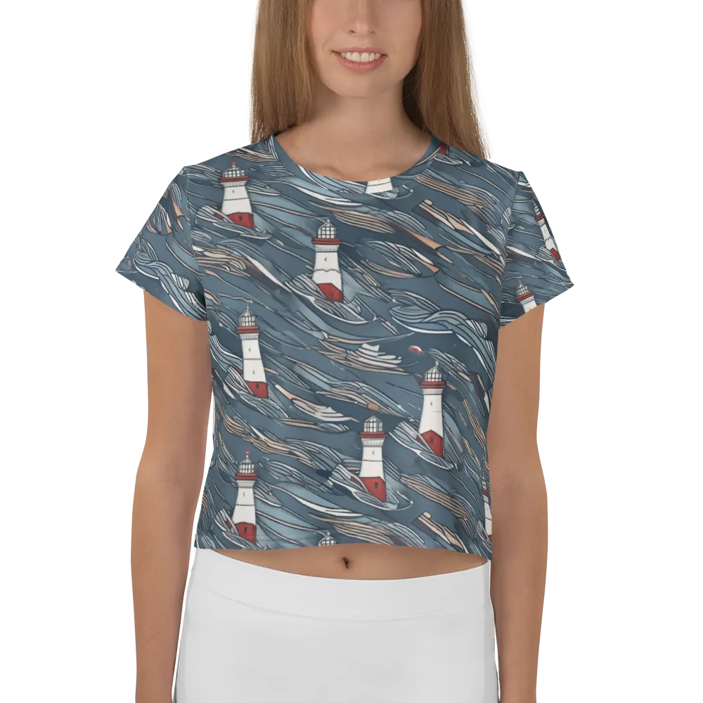 Beacon Current on Crop Tee — Front