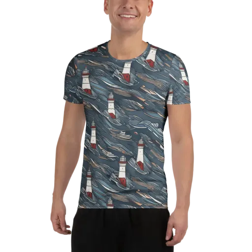 Beacon Current on a Men's Athletic T-Shirt