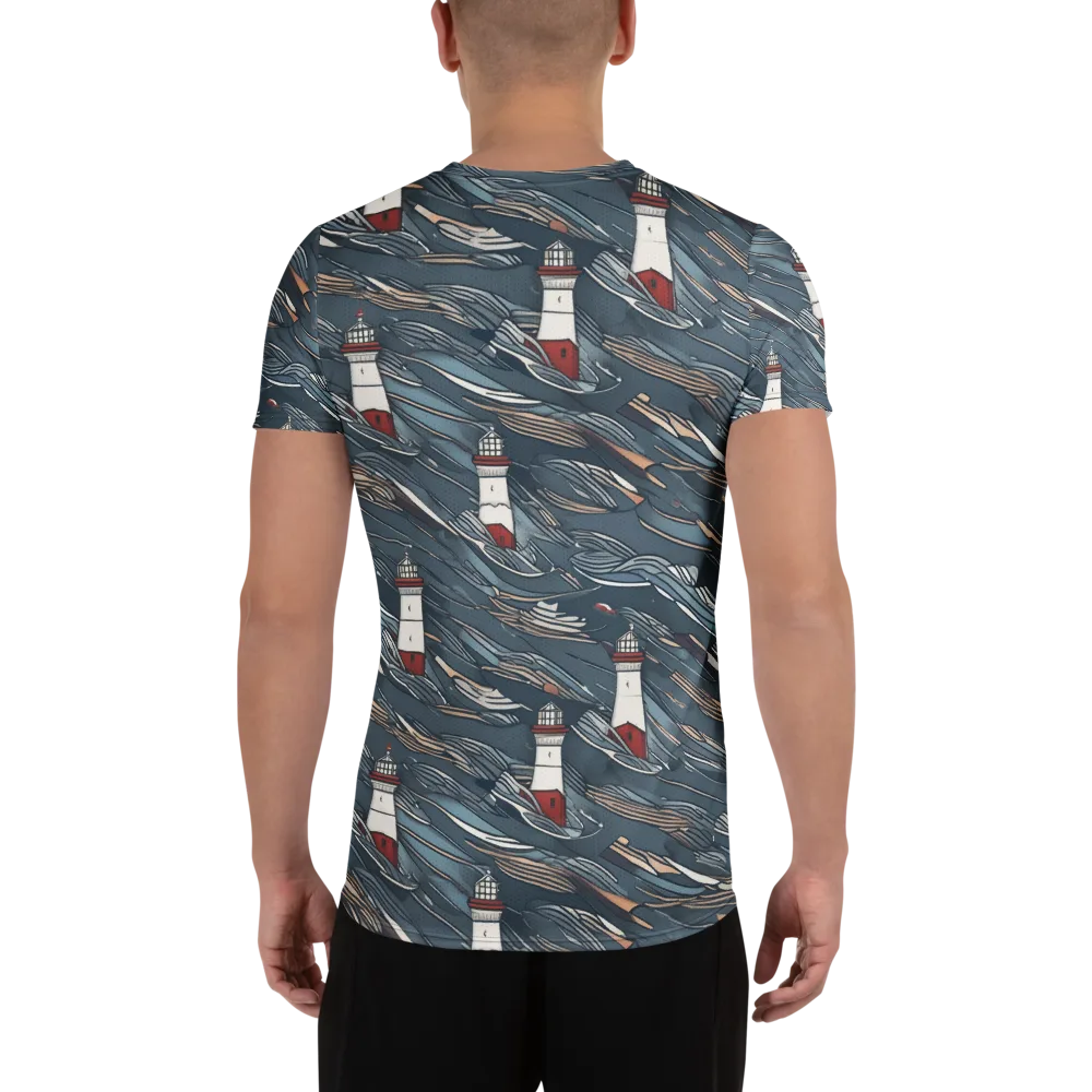 Beacon Current on Men's Athletic T-Shirt — Back