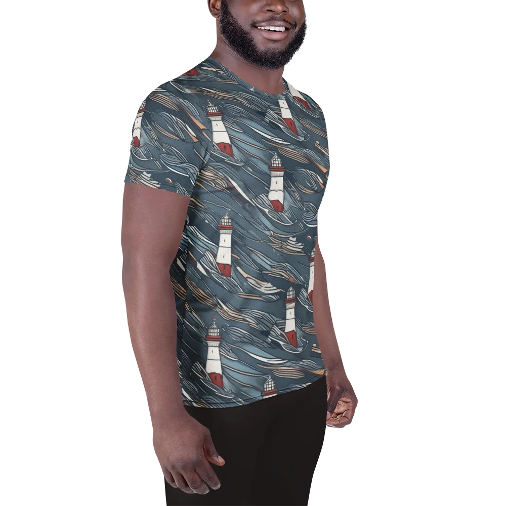Beacon Current on Men's Athletic T-Shirt — Right