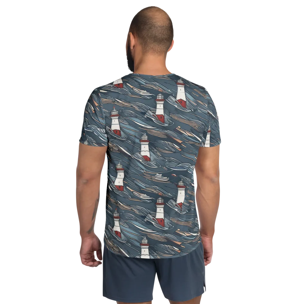 Beacon Current on Men's Athletic T-Shirt — Back
