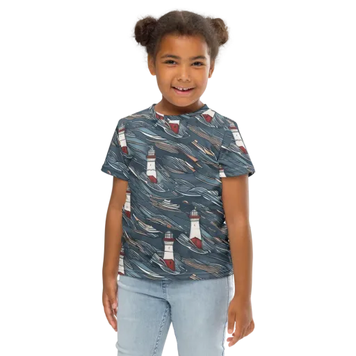 Beacon Current on a Kids Crew Neck T-Shirt