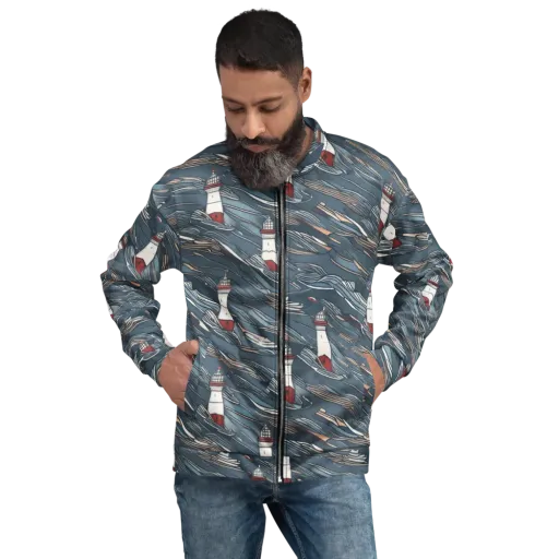 Beacon Current on a Bomber Jacket