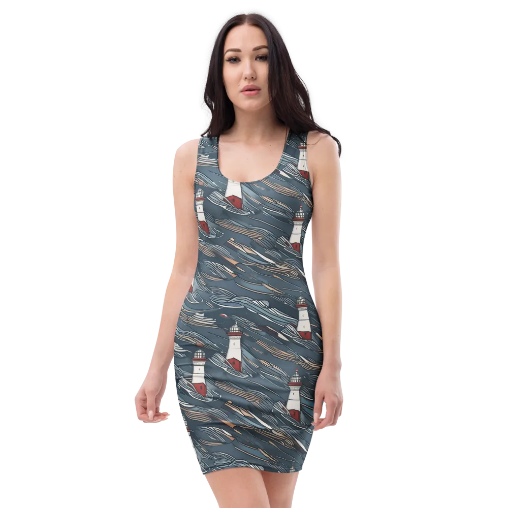 Beacon Current on Bodycon Dress — Front