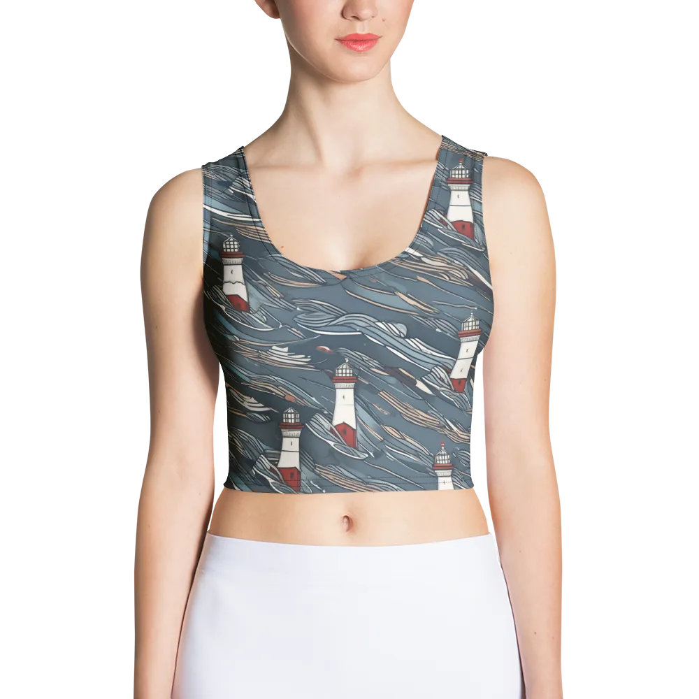Beacon Current on Crop Top — Front