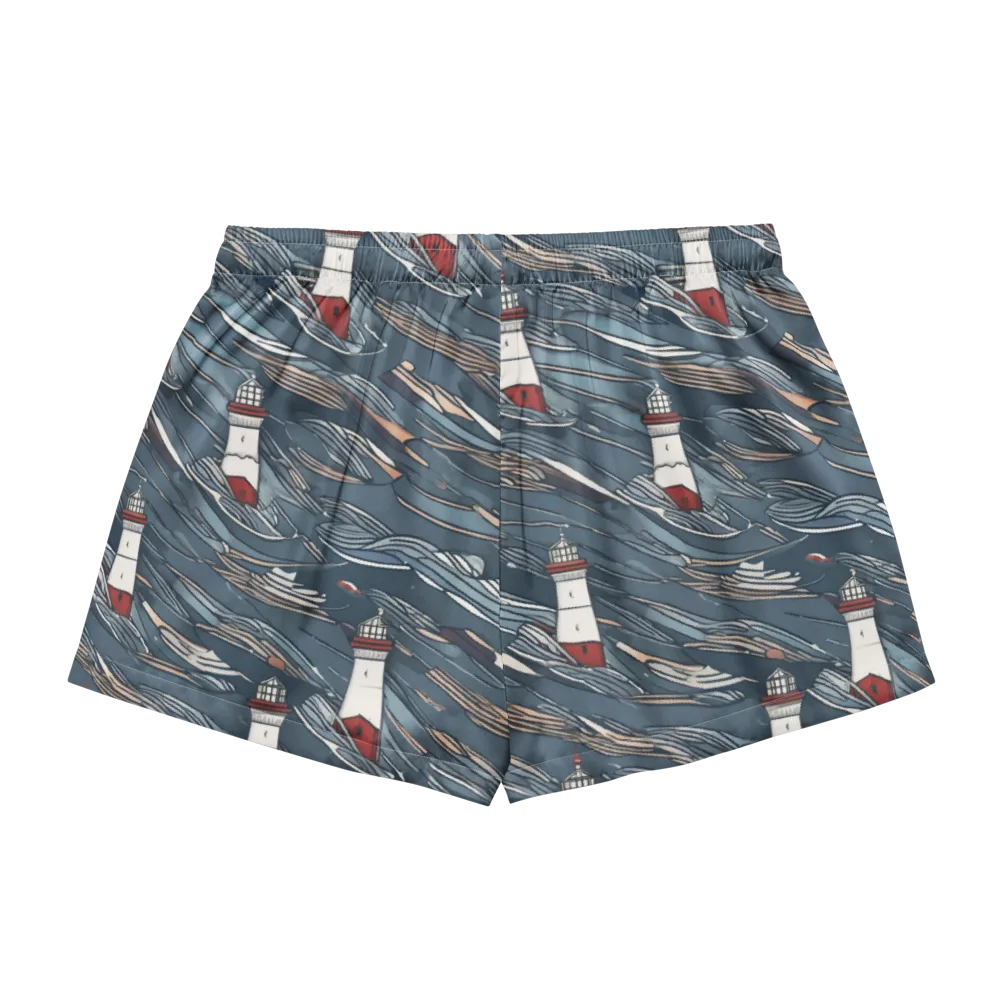 Beacon Current on Women's Pajama Shorts — Back