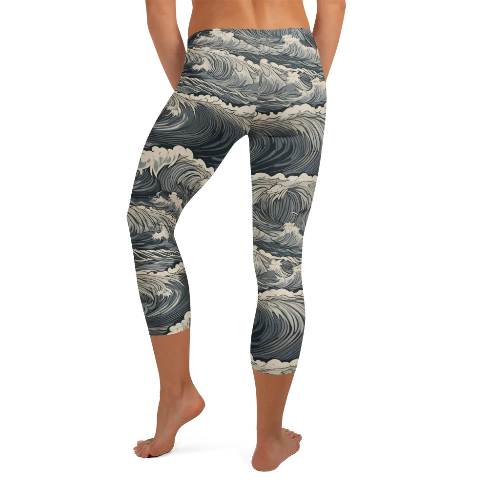 Undertow Sonata on Capri Leggings — Back