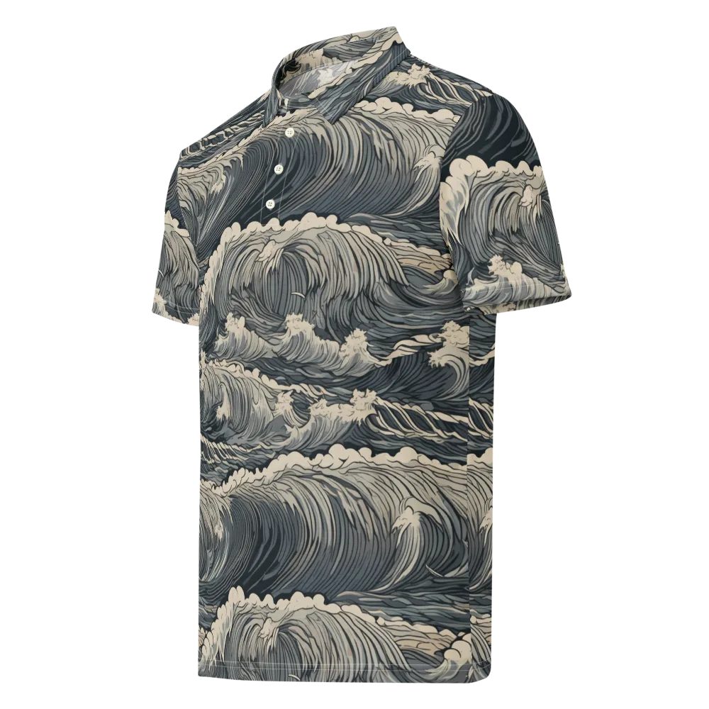 Undertow Sonata on Men's Slim Fit Polo Shirt — Left Front