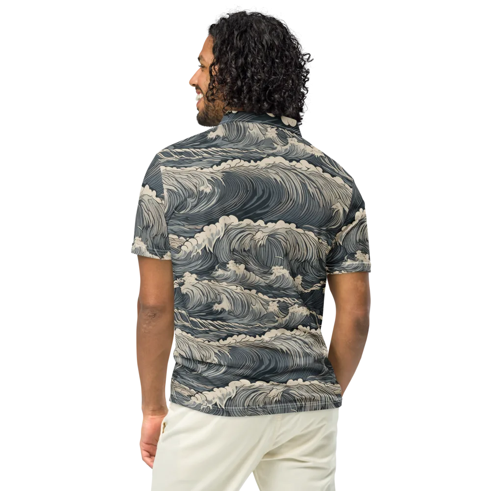 Undertow Sonata on Men's Slim Fit Polo Shirt — Back