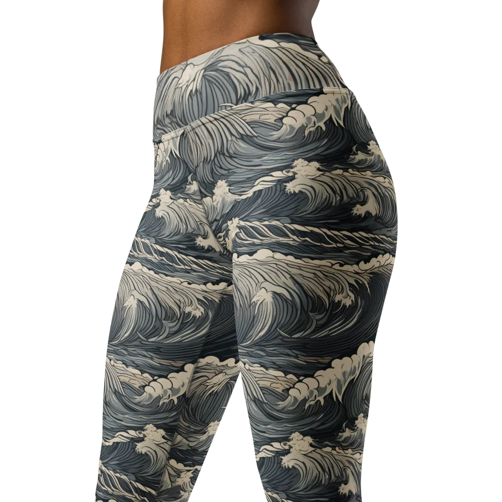 Undertow Sonata on Yoga Leggings — Left Front