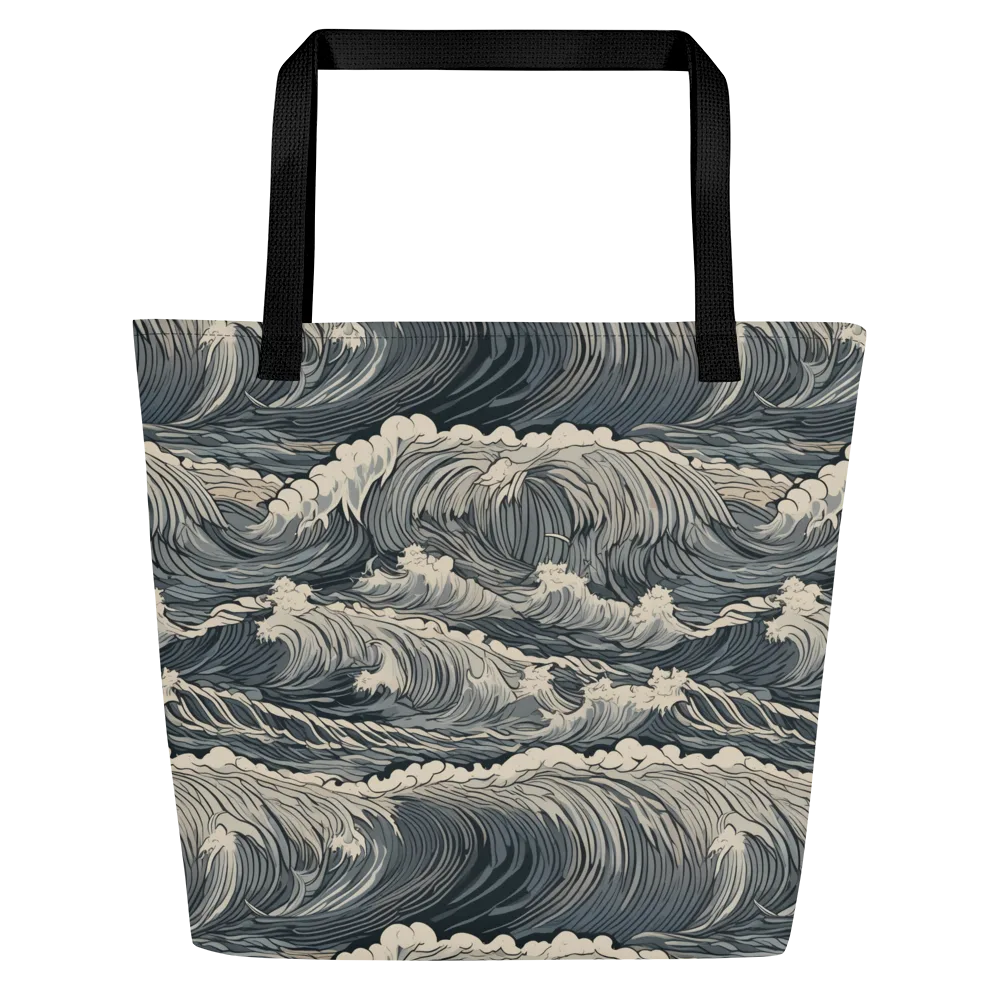 Undertow Sonata on Large Tote Bag W/ Pocket — Front