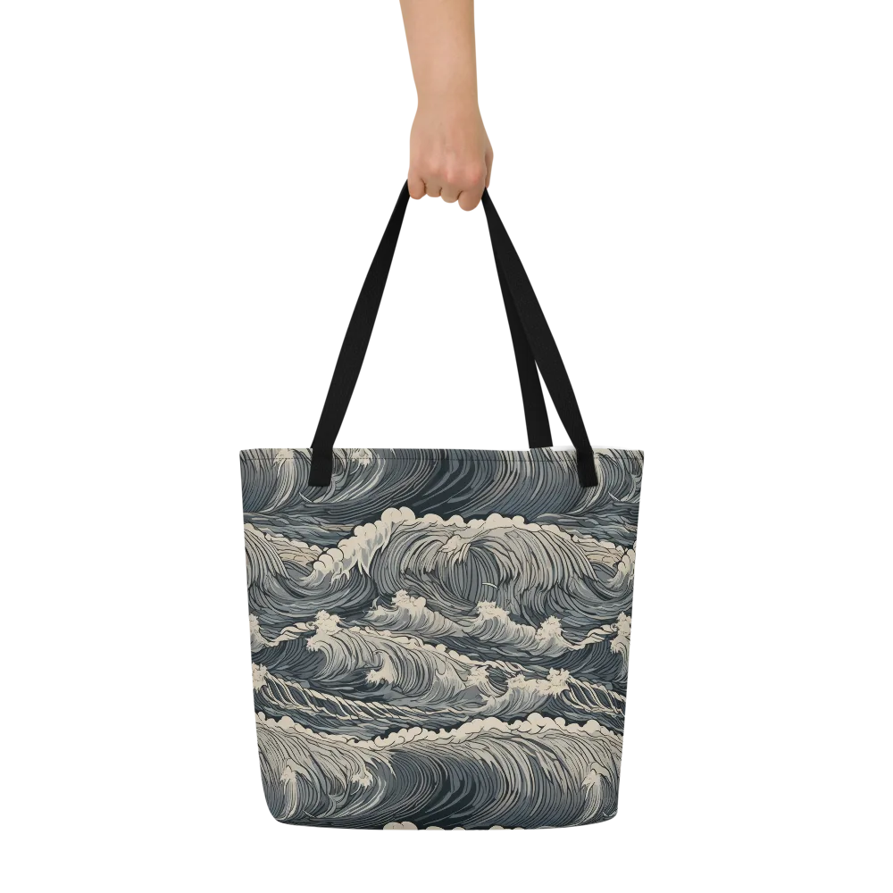 Undertow Sonata on Large Tote Bag W/ Pocket — Front
