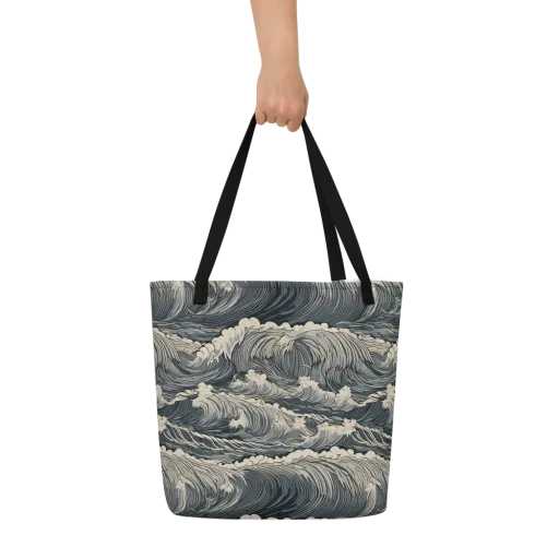 Undertow Sonata on a Large Tote Bag W/ Pocket