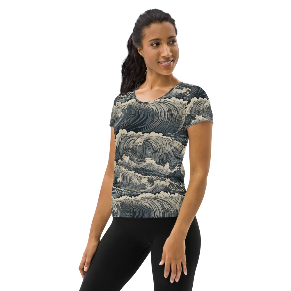 Undertow Sonata on Women's Athletic T-Shirt — Left