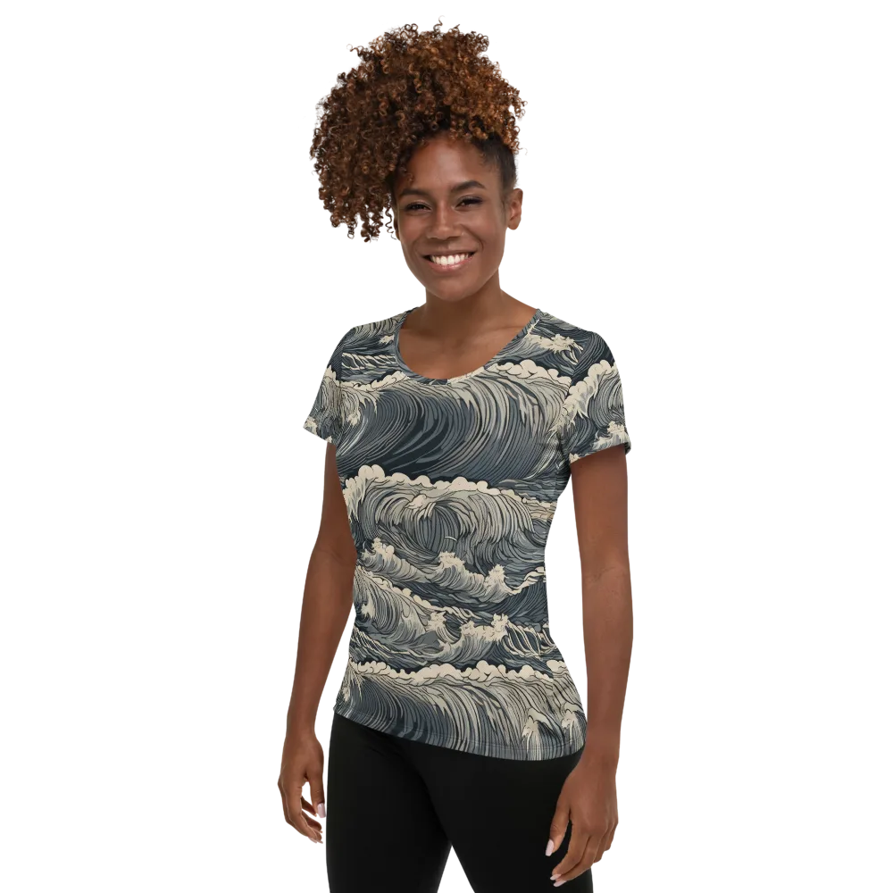 Undertow Sonata on Women's Athletic T-Shirt — Left